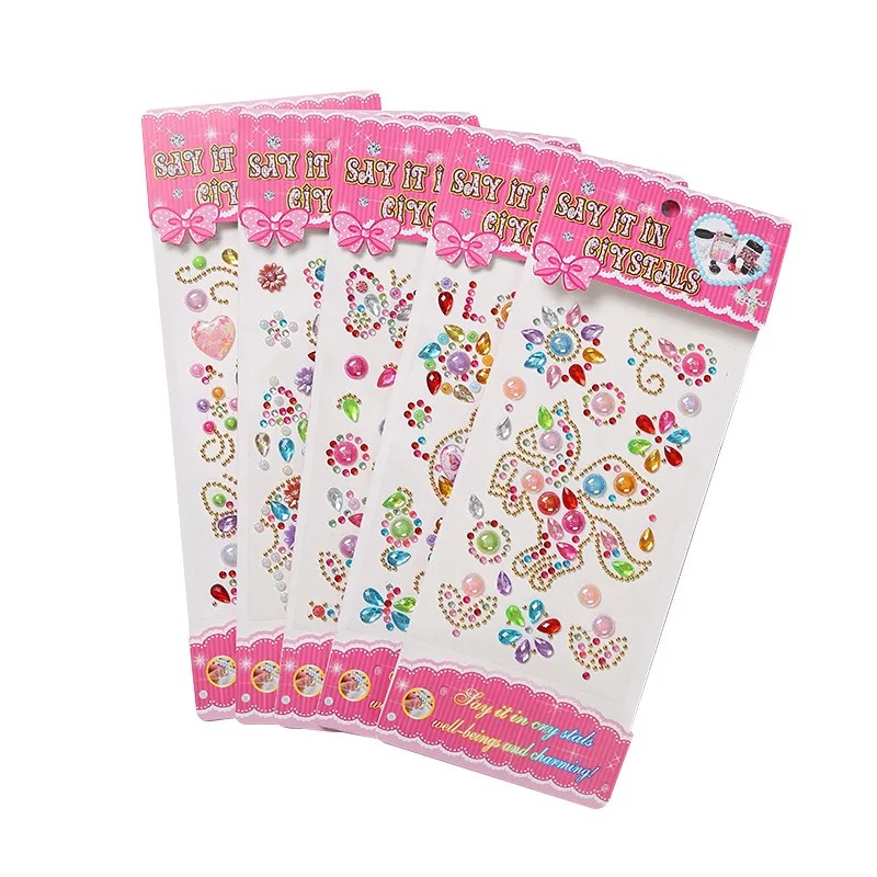 Cute Cartoon Animal Pattern DIY Diamond Acrylic Sticker Decoration Mobile Phone Water Cup Diamond Sticker with Multiple Specific