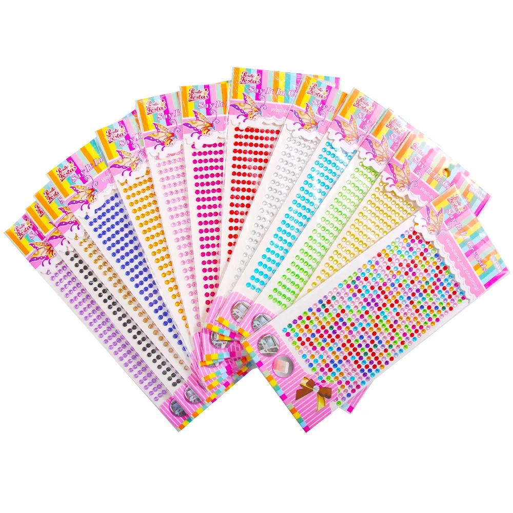 China Factory Bulk Self Adhesive Crystal Rhinestone Sticker Sheet
