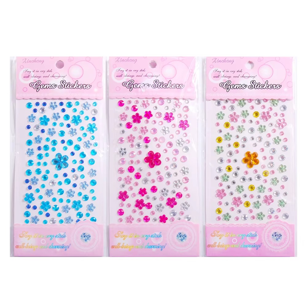 Self Adhesive 3D Rhinestone Decorative Reusable Eyeliner Glitter Gem Stickers