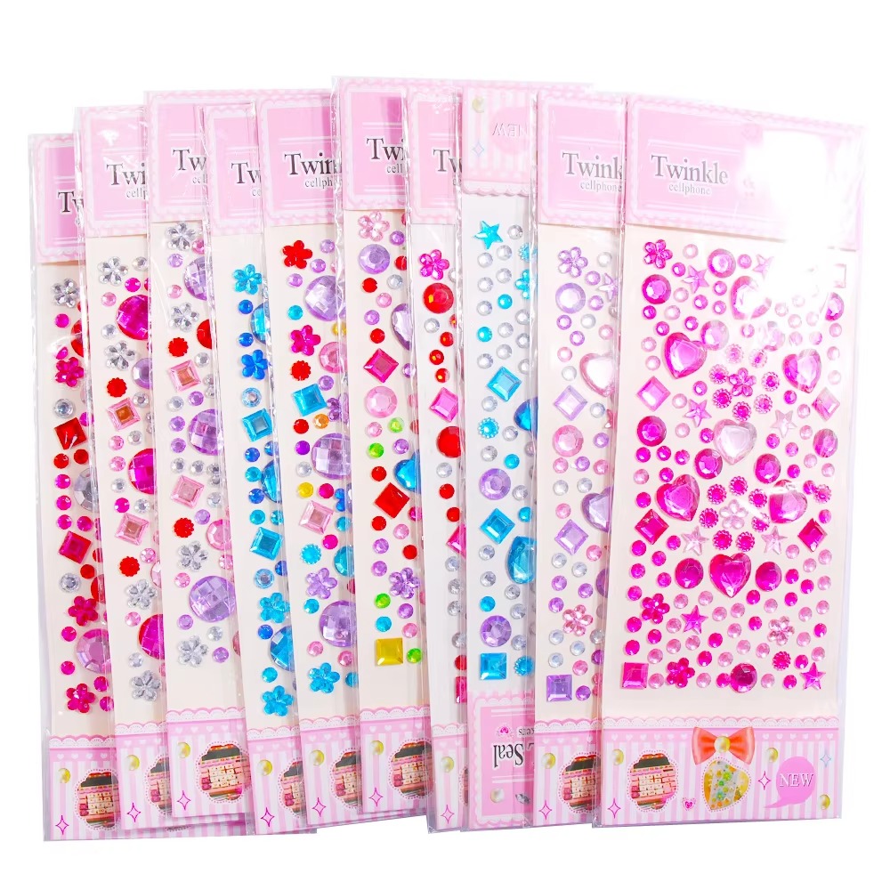 Wholesale Crystal Rhinestone Stickers Sheet Strass Laptop Rhinestone Sticker Rhinestone Stickers