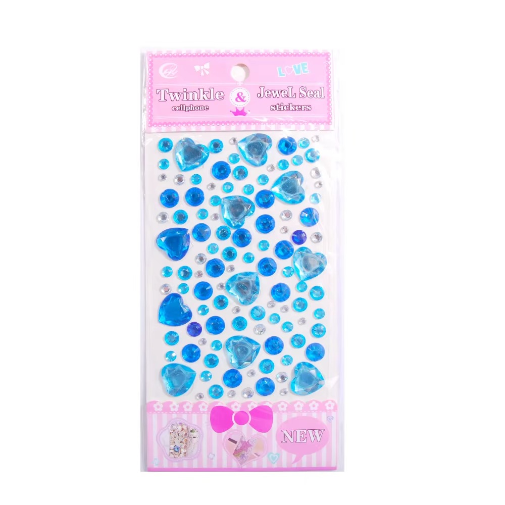 Wholesale Children DIY Manual Acrylic Rhinestone Diamonds Gems Crystal Self Adhesive Stickers