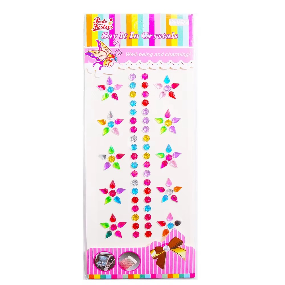 Custom Bulk Maiden Dress Up As Lovely Princesses Bling Rhinestone Decorative Eyelid Stickers Sheets