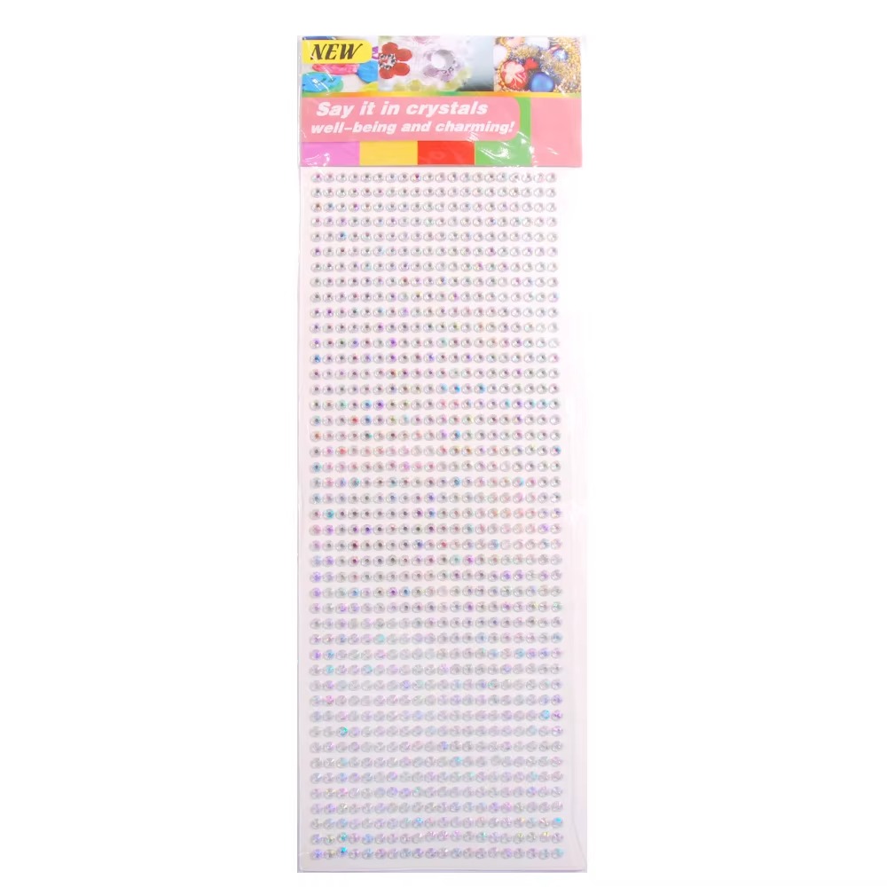 Lovely Round Shape Self Adhesive Rhinestone Crystal Stickers For Decorating Car