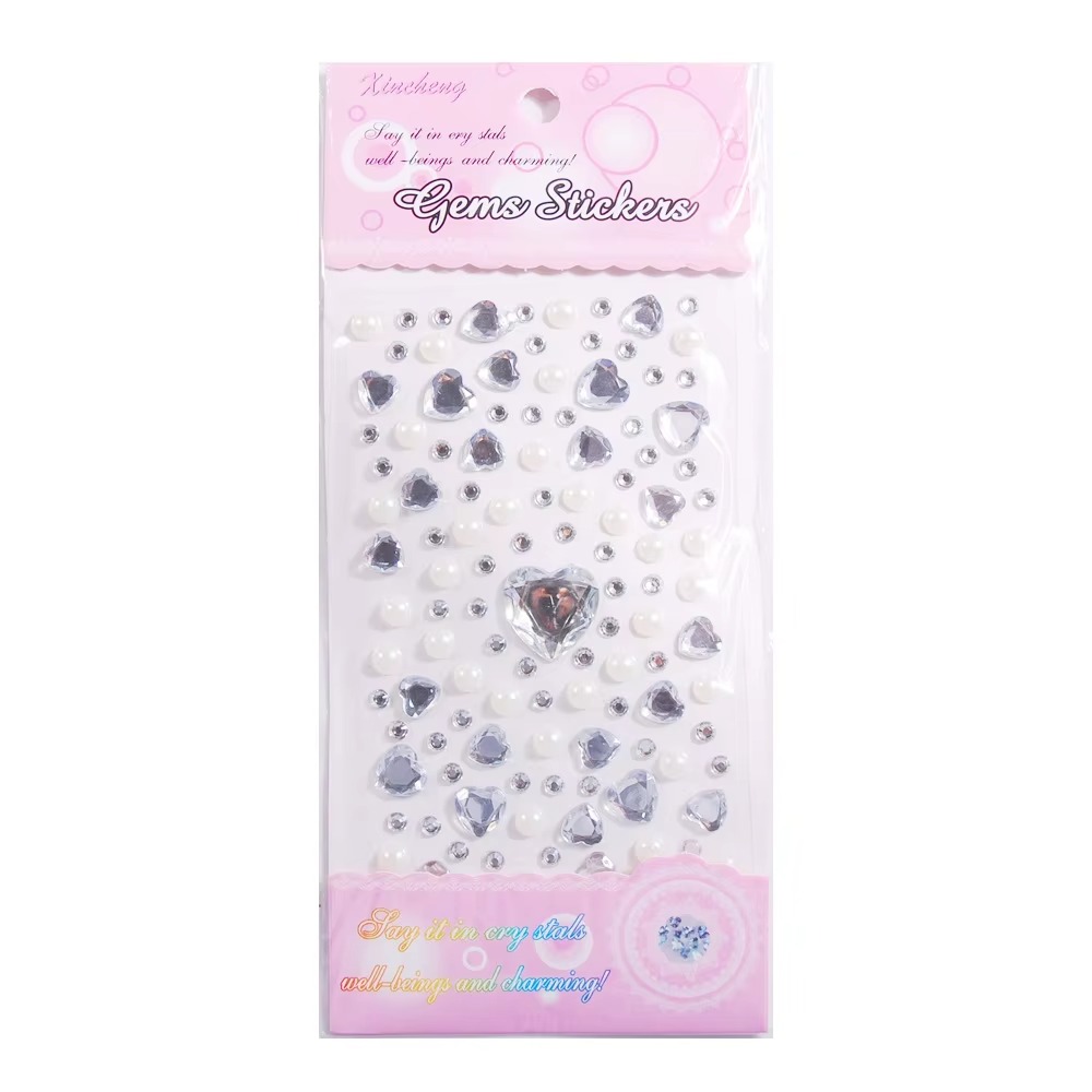 Custom Logo Multicolor Acrylic Rhinestone Stickers For Decorating Face