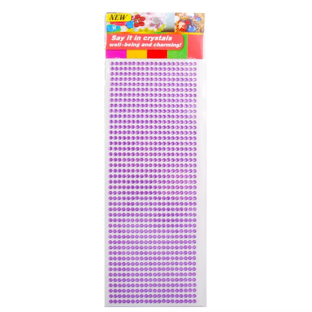 Wholesale Bling Craft Multicolor Self Adhesive  Acrylic Rhinestone Sticker