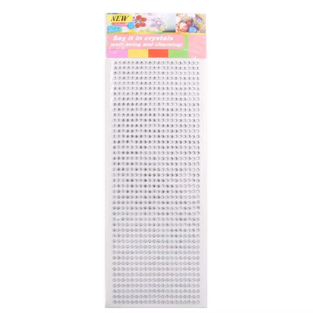 4MM Popular Custom Bling Bling Multicolor Acrylic Rhinestone Face Stickers
