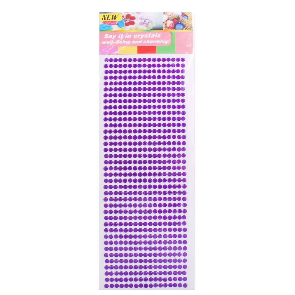 5MM New Style Round Acrylic Self Adhesive Gem Sticker Sheet Rhinestone