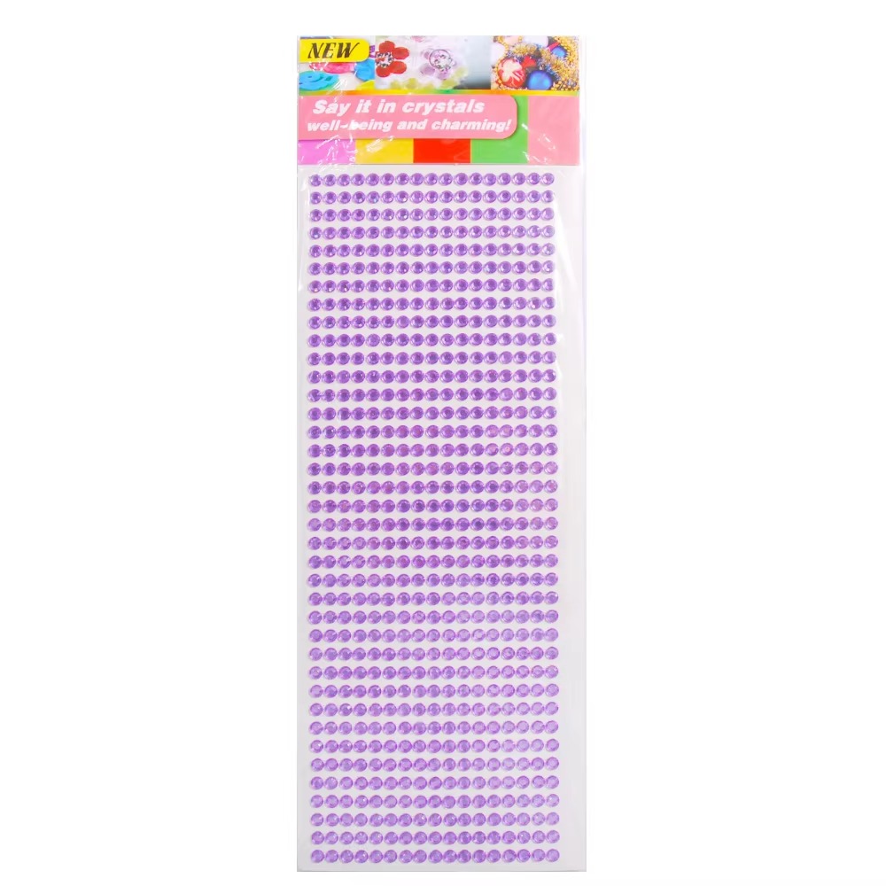 Popular Wholesale Round Acrylic Rhinestone Gems Sticker For Decorating Face