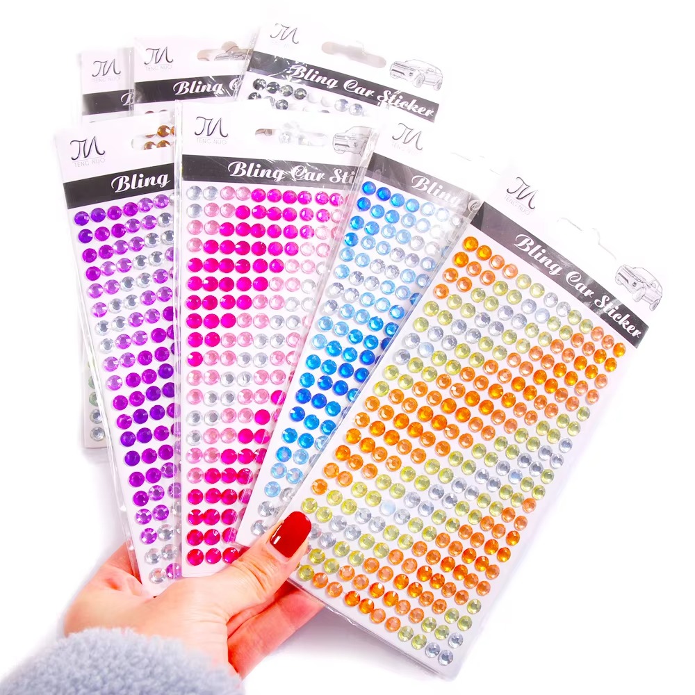 Assorted Size Self-adhesive Rhinestone Sticker Adhesive Face Adhesive Rhinestone Stickers