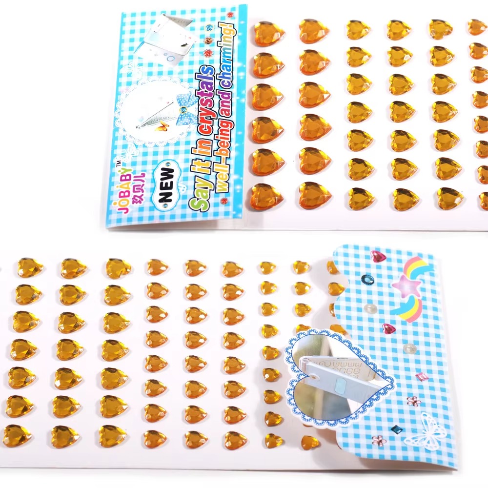 Crystal Tticker Greeting Card Rhinestone Letter Sticker Heat Transfer Hair Accessories Rhinestone Sticker