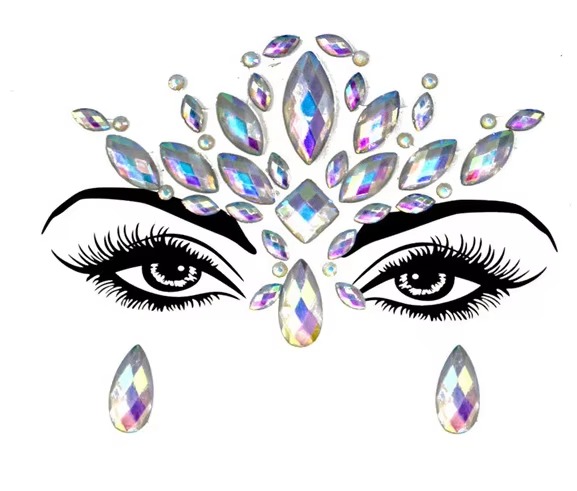 Fluorescent Party Atmosphere New Bling Bling Crystal Rhinestone Gem Stickers