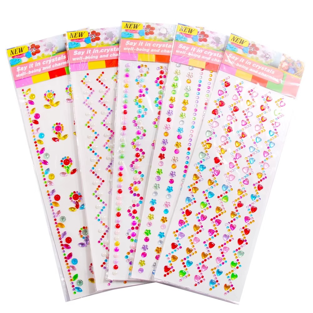 Festival Letter Rhinestone Sticker Bling Sheet Mini Rhinestone Gem Stickers