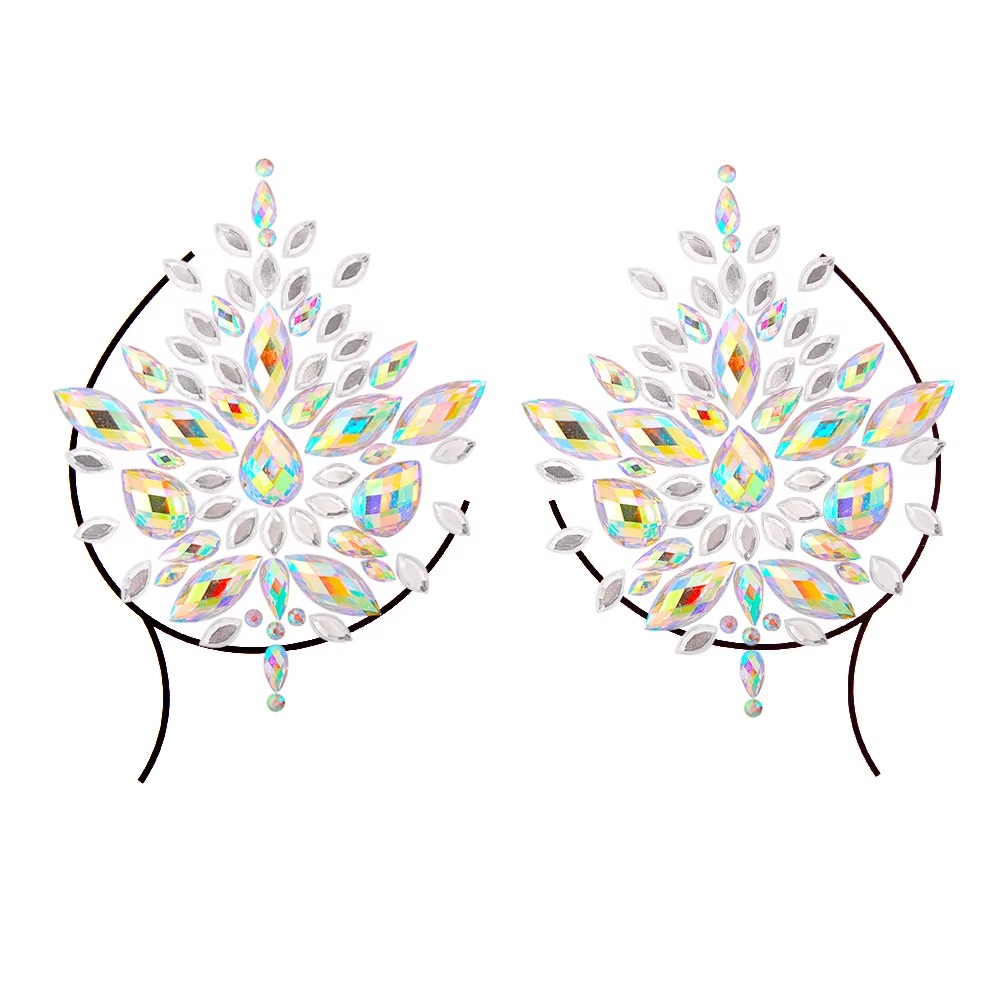 DIY Multi-Style Sexy Delicate Color Safe Rhinestone Glitter Gem Nipple Body Sticker