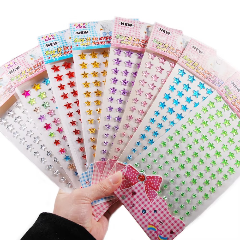 Popular Jewelry Face Body Sticker Self Wholesale Letter Self Adhesive Rhinestone Sticker