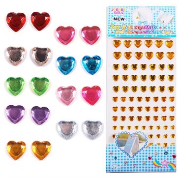 Temporary Sticker Eco-friendly Applique Sticker Sheet Rhinestone 3d Rhinestone Sticker