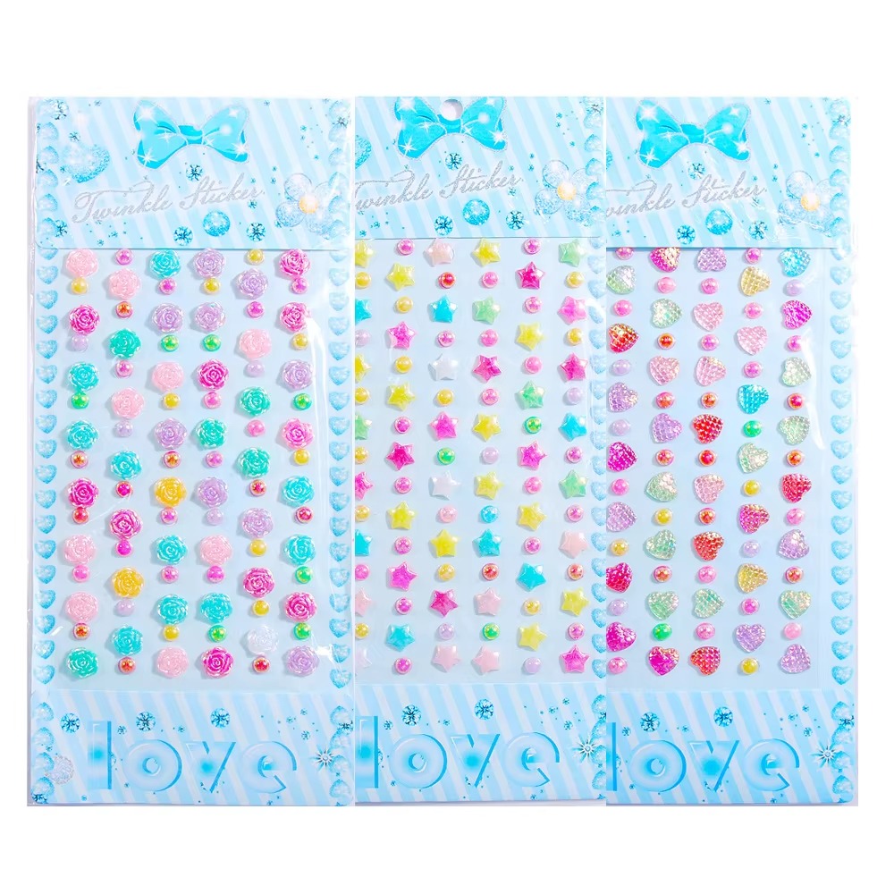 Popular Jewelry Self Diamonds Gems Crystal Decorate Kids Self Adhesive Bling Clear Rhinestone Stickers