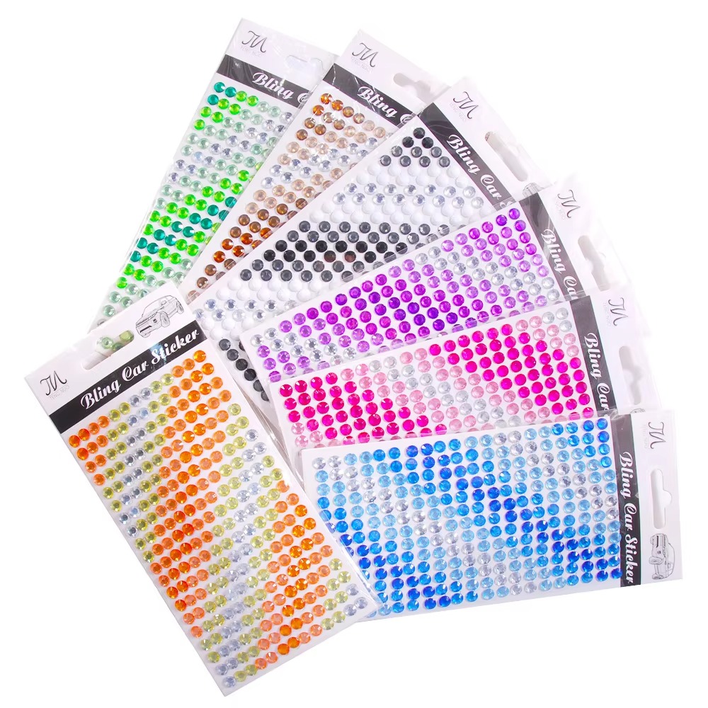 Assorted Size Self-adhesive Rhinestone Sticker Bling Craft 3d Rhinestone Cartoon Stickers