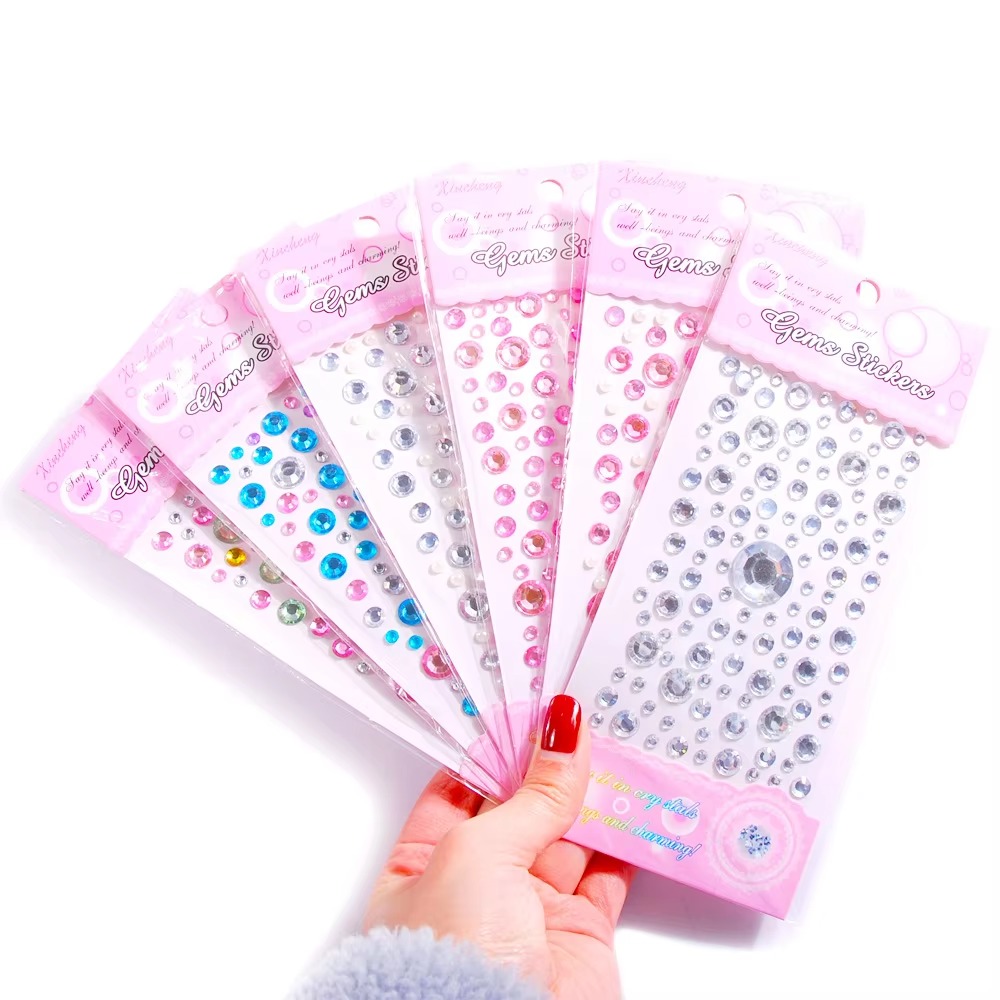 High Quality Self Adhesive Crystal Clear Kids Rhinestone Stickers