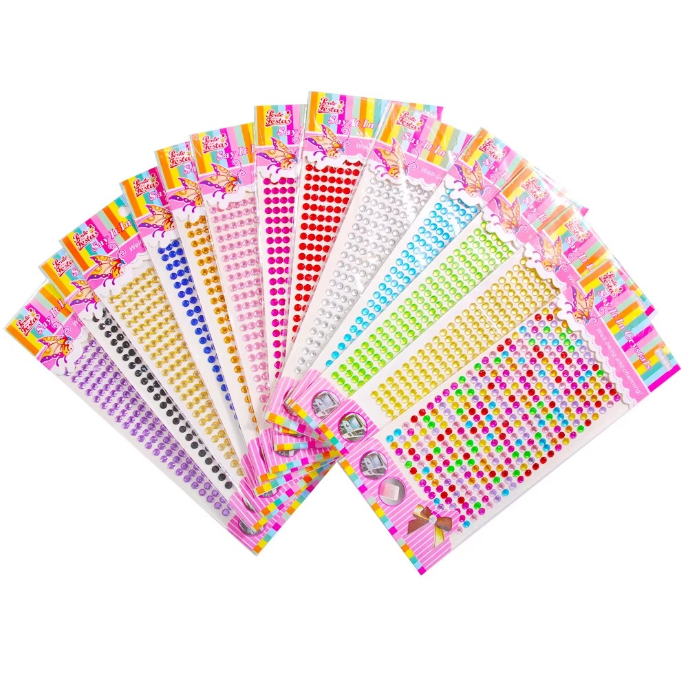 High Quality Hot Fix Nail Rhinestone Reusable Eyeliner Sticker
